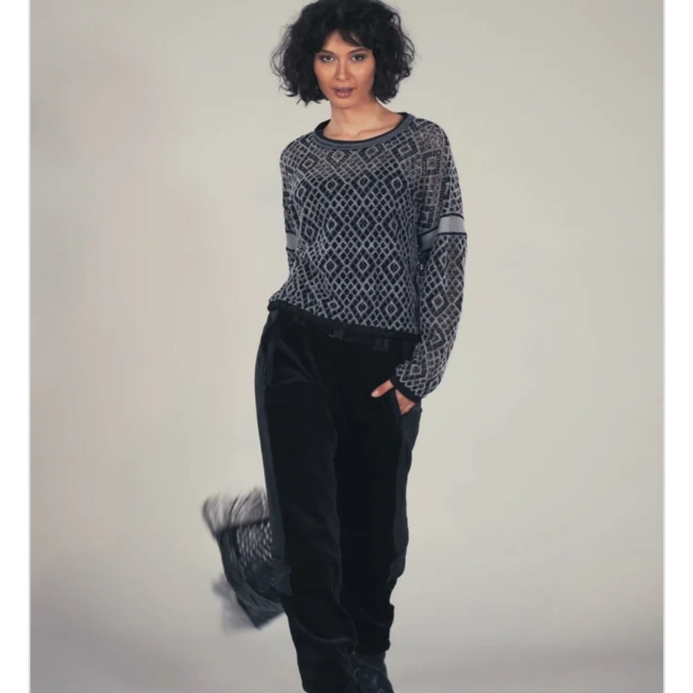 NWT BEATE HEYMANN SWEATER FLOCK OPEN LATTICE Size 4